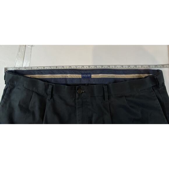 Dockers Flex Mens Chinos W46xL34 Navy Mid Waist Regular Straight Tapered - Picture 7 of 13